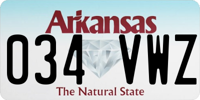 AR license plate 034VWZ