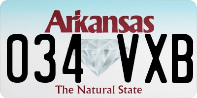 AR license plate 034VXB