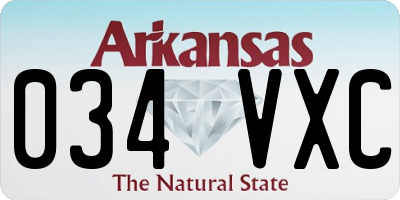 AR license plate 034VXC