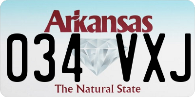 AR license plate 034VXJ