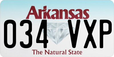 AR license plate 034VXP