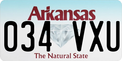 AR license plate 034VXU