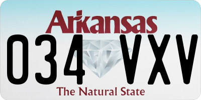 AR license plate 034VXV