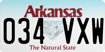 AR license plate 034VXW