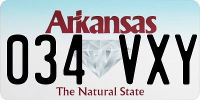 AR license plate 034VXY