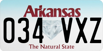 AR license plate 034VXZ
