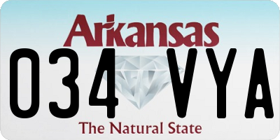 AR license plate 034VYA