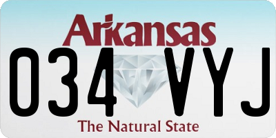 AR license plate 034VYJ