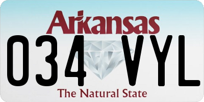 AR license plate 034VYL