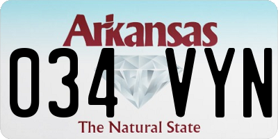 AR license plate 034VYN