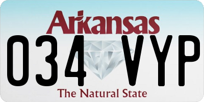 AR license plate 034VYP
