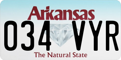 AR license plate 034VYR