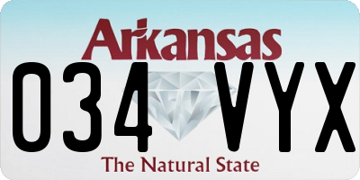 AR license plate 034VYX