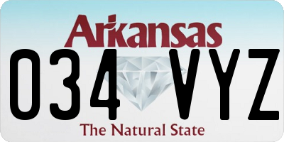 AR license plate 034VYZ