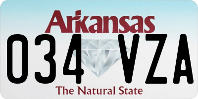 AR license plate 034VZA