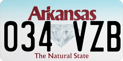 AR license plate 034VZB