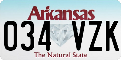 AR license plate 034VZK