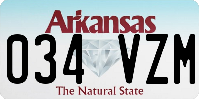 AR license plate 034VZM