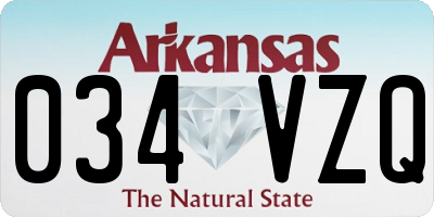 AR license plate 034VZQ