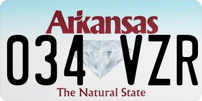 AR license plate 034VZR