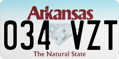 AR license plate 034VZT