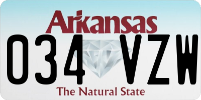 AR license plate 034VZW