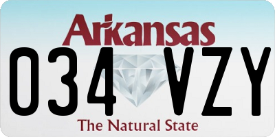 AR license plate 034VZY