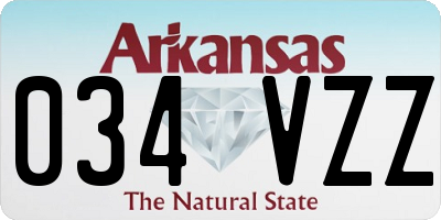 AR license plate 034VZZ
