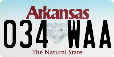 AR license plate 034WAA