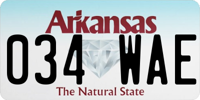 AR license plate 034WAE