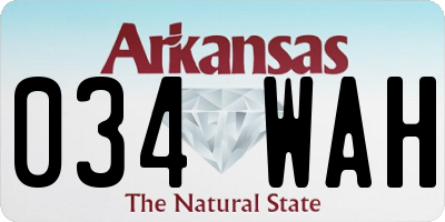 AR license plate 034WAH