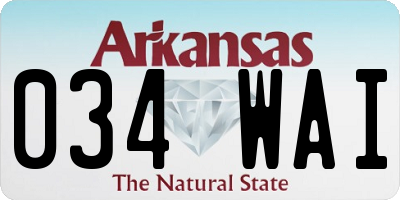 AR license plate 034WAI
