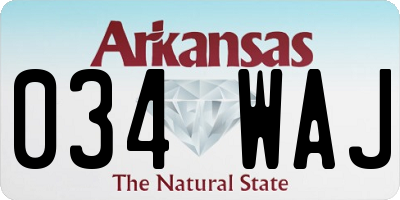 AR license plate 034WAJ