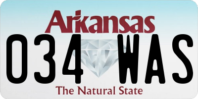 AR license plate 034WAS