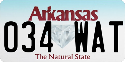 AR license plate 034WAT