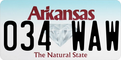 AR license plate 034WAW