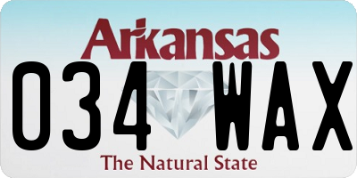 AR license plate 034WAX