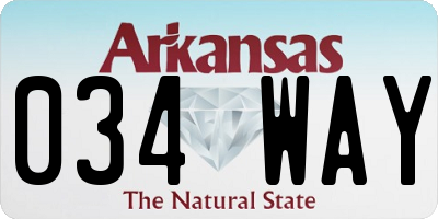 AR license plate 034WAY