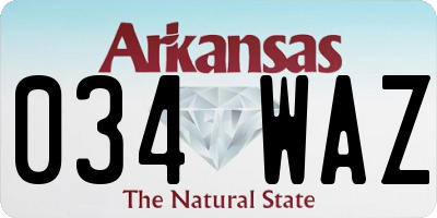 AR license plate 034WAZ