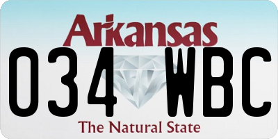 AR license plate 034WBC