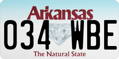 AR license plate 034WBE