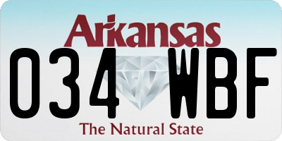 AR license plate 034WBF