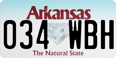 AR license plate 034WBH