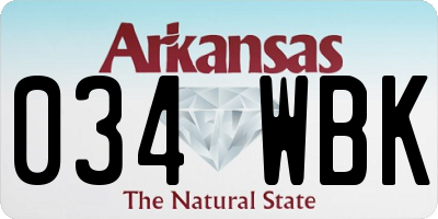 AR license plate 034WBK