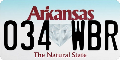 AR license plate 034WBR