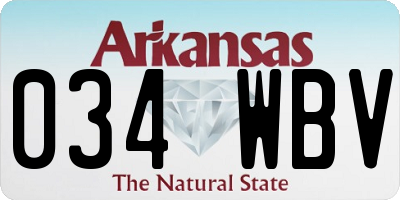AR license plate 034WBV