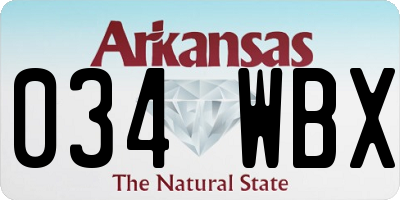 AR license plate 034WBX