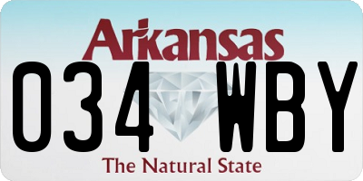AR license plate 034WBY