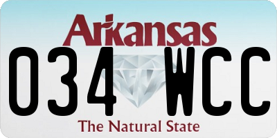 AR license plate 034WCC