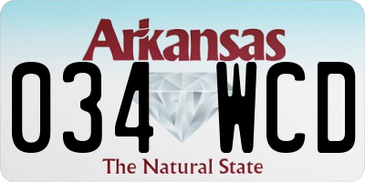 AR license plate 034WCD